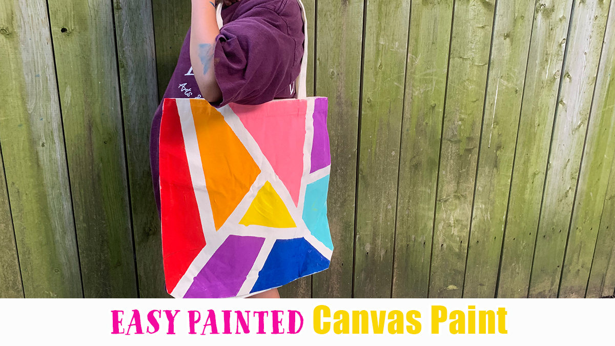 Painted Canvas Bag Craft for Kids - Happy Toddler Playtime